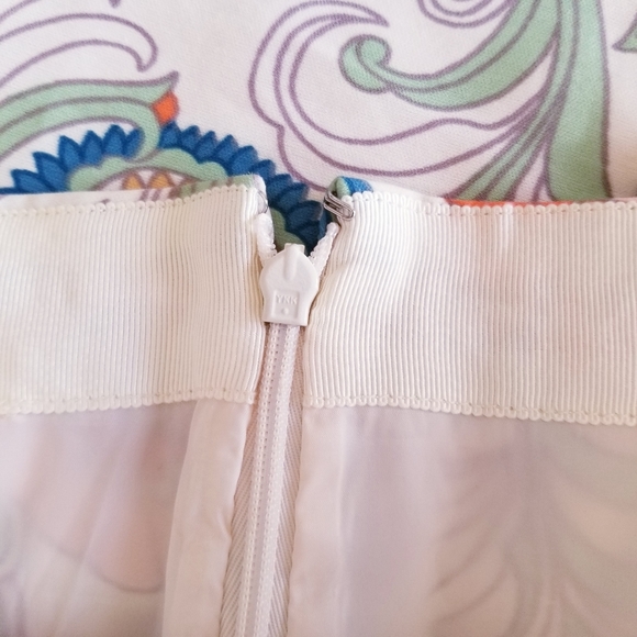 J CREW size 00 women’s tie-waist a line ornate floral lined skirt work wear boho - Picture 7 of 7